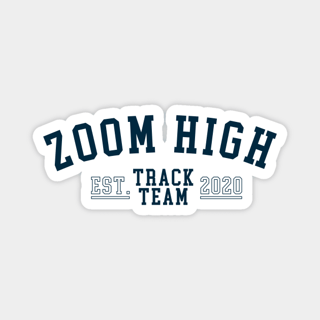 Zoom High Track Team Gym Shirt (Navy) Magnet by stickerfule