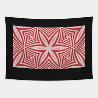 Red and white Sea star pattern Tapestry