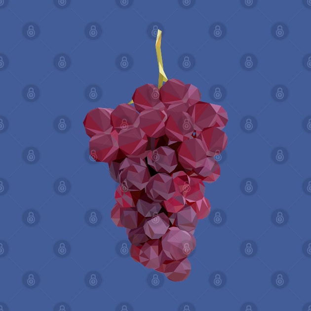 Grapes Low Poly Art by TheLowPolyArtist