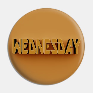 3D Text - Wednesday Pin