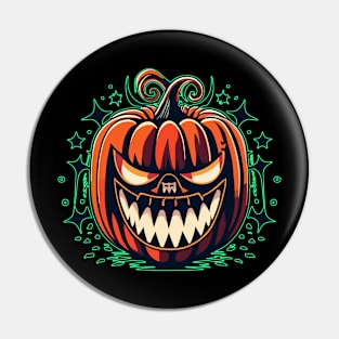 Halloween Spooky Tees: Pumpkin Grimace Dark Scary Pin