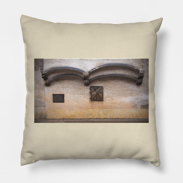 Historic Building in Skofja Loka, Slovenia Pillow by jojobob