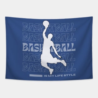 Basketball is my life style vintage graphic Tapestry