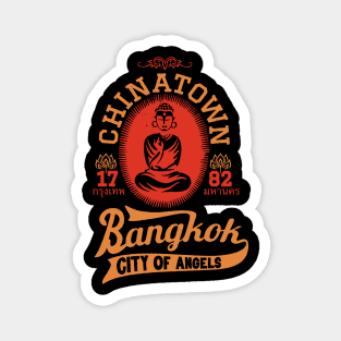 Vintage Bangkok Buddha Logo - Retro Thai Shirt Design Magnet