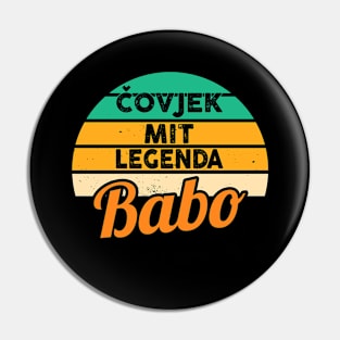 Babo Bosnia Father Bosnian Dad Balkan Bosna Pin