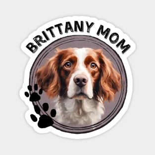 Brittany Spaniel Dog Mom Dog Breed Portrait Magnet