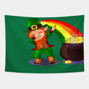 Dabbing Leprechaun Tapestry