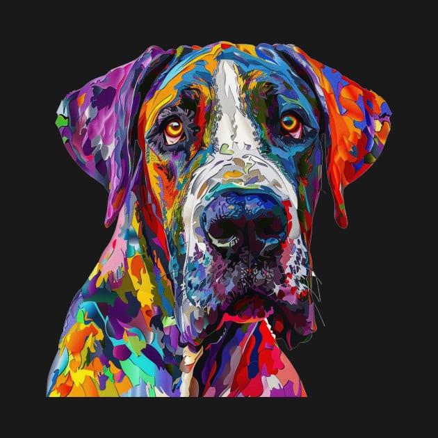 Great Dane Colorfull Pop Art Design For Dog Onwer by karishmamakeia