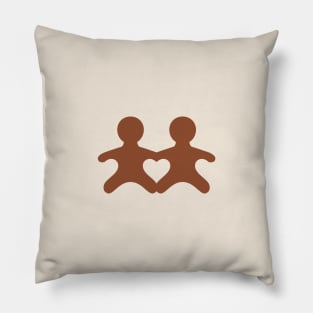 Gingerbread People in Love Pillow