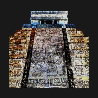 Mayan Temple Hieroglyphic steps T-Shirt