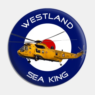 Westland Sea King Search and rescue helicopter in RAF roundel Pin