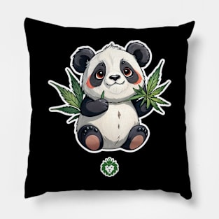 Weed cute panda Pillow