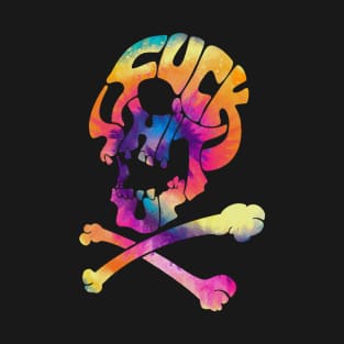 Tie Dye Skull Fuck Shit Skull T-Shirt