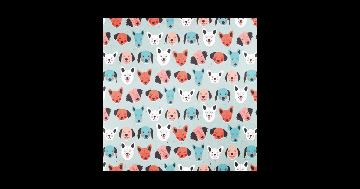 Puppie heads - Pattern - Sticker | TeePublic