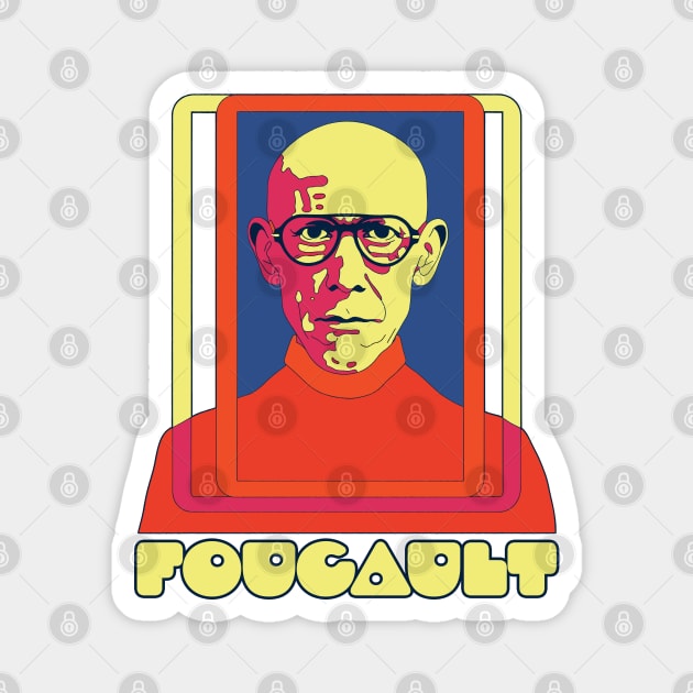 Michel Foucault -- Retro 70s Style Magnet by DankFutura