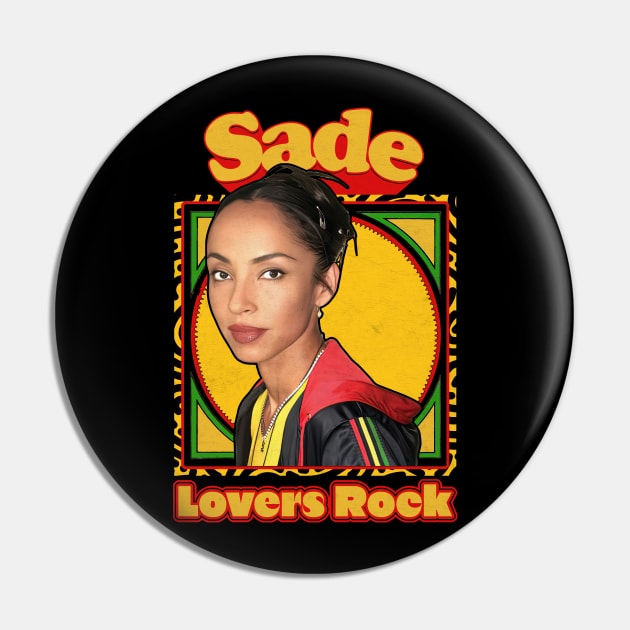 Sade / Retro Style Original Fan Art Design Pin by DankFutura