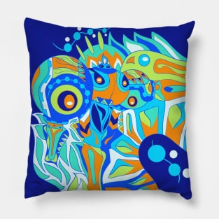 dogu mayan astronaut ecopop Pillow