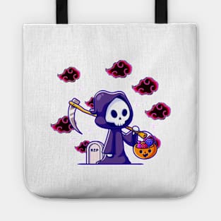 Midnight Stroll of the Grim Reaper: A Haunting Tale Tote