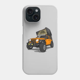 Jeep Wrangler Camp Time - Orange Phone Case