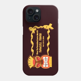 One Rb World 2024 Tiki Mask Gold Ribbon Banner Phone Case