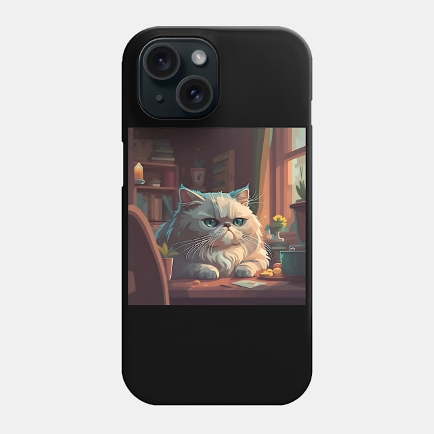 Cozy Persian cat Phone Case by Spaceboyishere