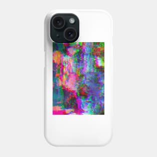 Rainbow Glitch Abstract v1 Phone Case