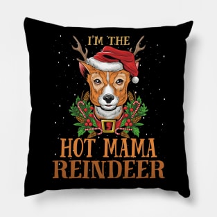 Im The Hot Mama Reindeer Christmas Funny Pajamas Funny Christmas Gift Pillow