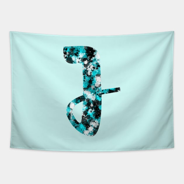 Paint Splash Letter J Tapestry by Hip Scarves and Bangles