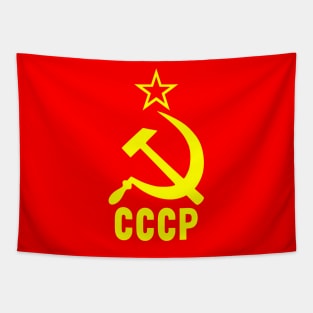 CCCP Yellow star hammer and sickle Tapestry