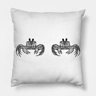 Ghost Crabs in Love - cute and fun animal design - on white Pillow