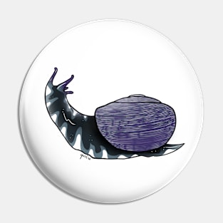 Asexual Pride Snail Pin