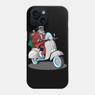 santa drive scooter Phone Case