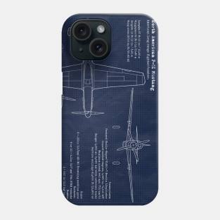 P51 Mustang Blueprint Phone Case