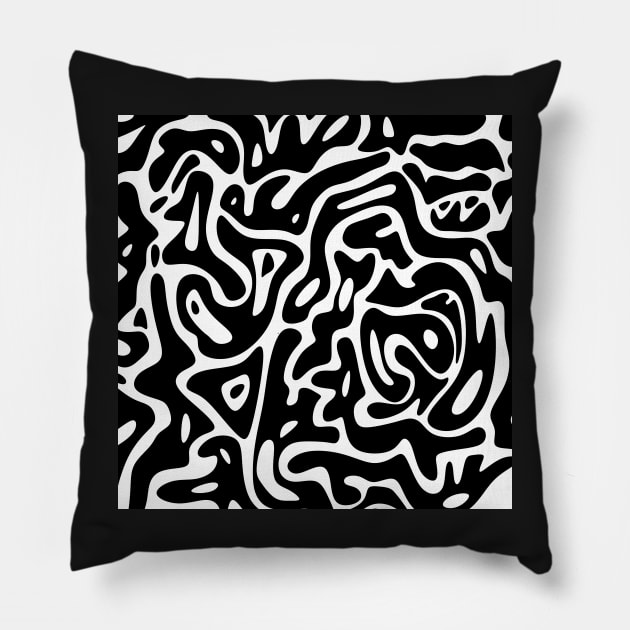 Abstract | Black and White | Pop Art Pillow by williamcuccio