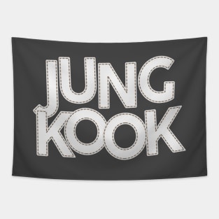 BTS Bangtan Jeon Jungkook text typography | Morcaworks Tapestry