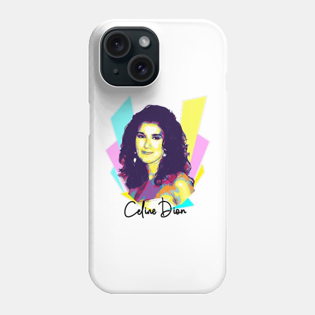 Wpap Pop Art Celine Dion 80s Phone Case by Piomio