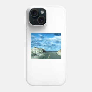 Road to Chapin beach on a cold and cloudy day Phone Case