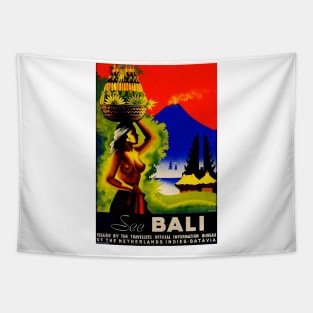 See Bali in the Netherland Indies - Vintage Travel Poster Tapestry