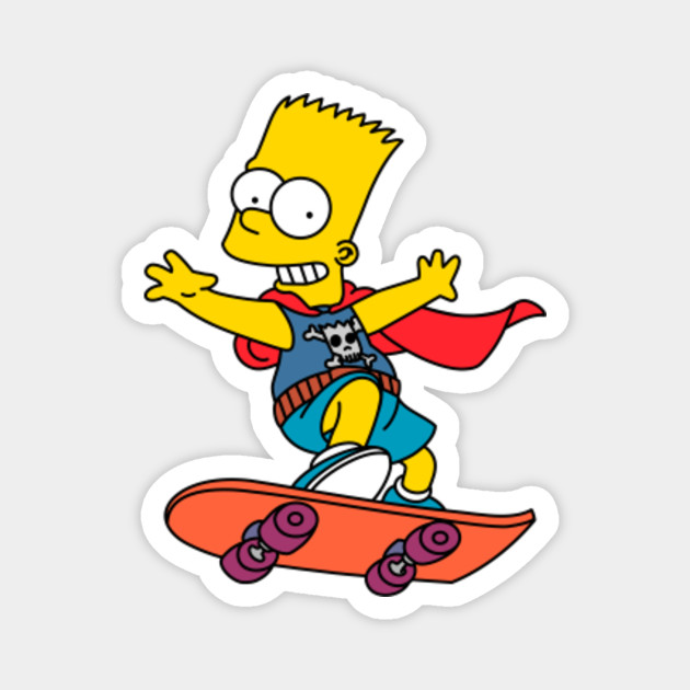 Simpsons Bart Skateboarding Christianyellow