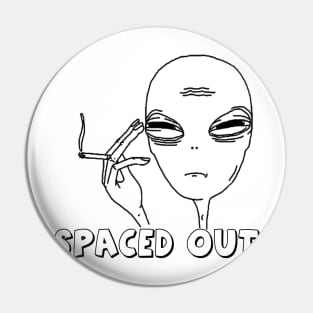 Spaced Out Alien Smoking Pin