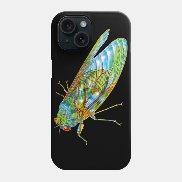 Cicada Phone Case by Tim Jeffs Art