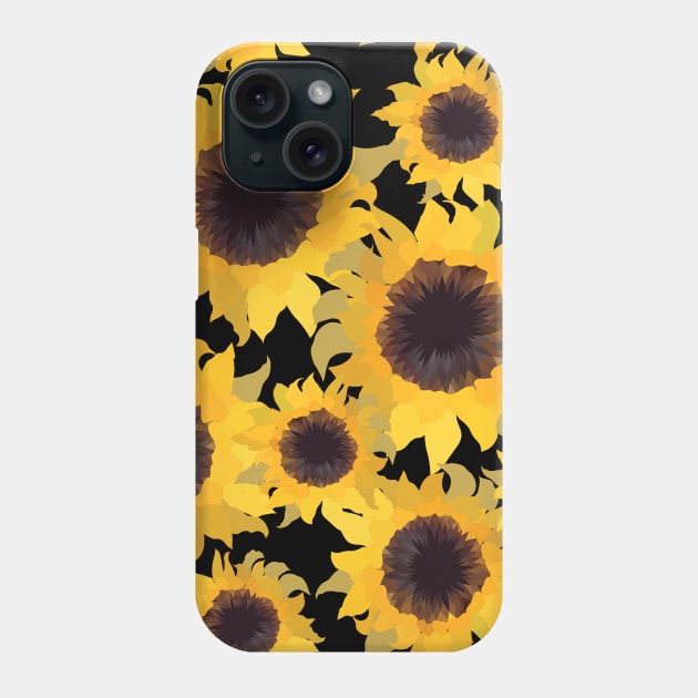 watercolor sunflowers Phone Case by Serotonin