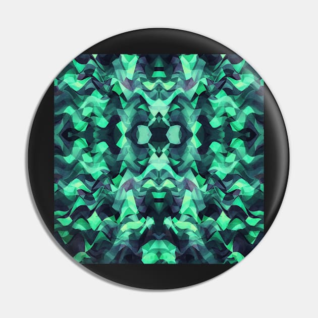 Abstract Surreal Chaos theory in Modern poison turquoise green Pin by badbugs