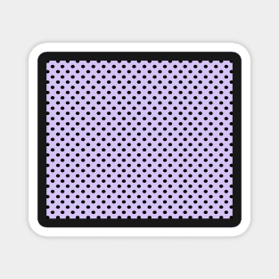 Lilac and Black Polka Dot Pattern Magnet