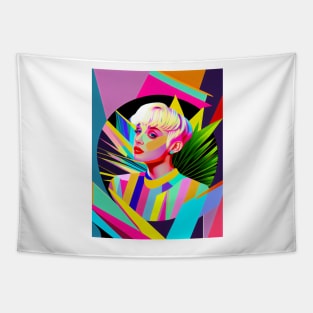 Abstract pop art style woman portrait Tapestry