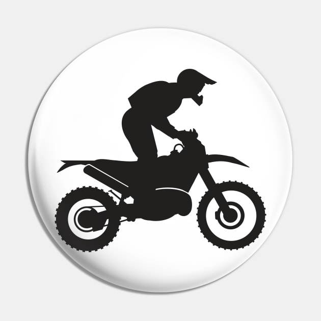 Trail Rider Silhouette Black Pin by GrumpyDog