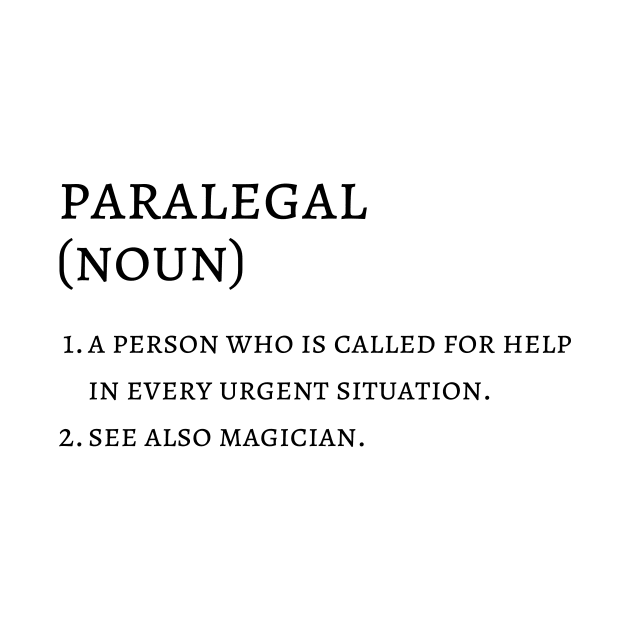 Paralegal Noun Definition Magician Funny Gift by CONCEPTDVS