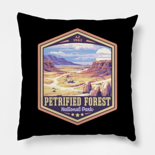 Petrified Forest National Park Vintage WPA Style Outdoor Badge Pillow