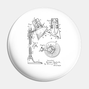 Table lamp VINTAGE PATENT DRAWING Pin