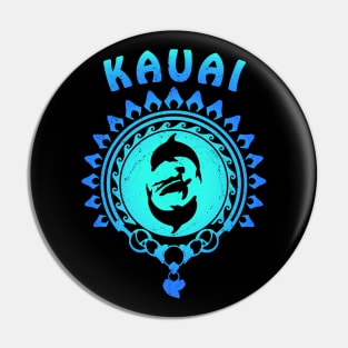 Kauai Dolphins Turtle and Freediver Pin